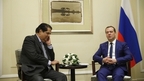Встреча Дмитрия Медведева с президентом Нового банка развития БРИКС Кундапуром Ваманом Каматхом