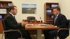 Встреча Дмитрия Медведева с губернатором Московской области Андреем Воробьёвым