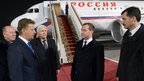 Minister of Transport Maxim Sokolov reports to Dmitry Medvedev on the completion of works to renovate the second Vnukovo runway