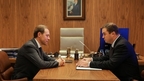 Denis Manturov meets with Prime Minister of the DPR Vitaly Khotsenko