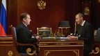 Встреча Дмитрия Медведева с губернатором Чукотского автономного округа Романом Копиным