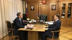 Алексей Гордеев провёл рабочую встречу с губернатором Амурской области Василием Орловым