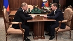 Рабочая встреча Президента России Владимира Путина с Председателем Правительства Дмитрием Медведевым