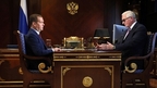 Встреча Дмитрия Медведева с президентом Российского союза промышленников и предпринимателей Александром Шохиным