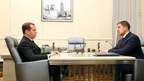 Встреча Дмитрия Медведева с президентом ПАО «Ростелеком» Михаилом Осеевским