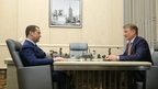 Встреча Дмитрия Медведева с президентом, председателем правления ПАО «Сбербанк России» Германом Грефом