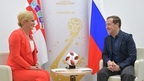 Встреча Дмитрия Медведева с Президентом Хорватии Колиндой Грабар-Китарович