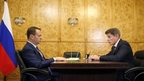 Встреча Дмитрия Медведева с временно исполняющим обязанности губернатора Приморского края Олегом Кожемяко