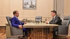 Встреча Дмитрия Медведева с генеральным директором Российского экспортного центра Андреем Слепнёвым