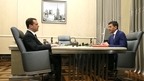 Встреча Дмитрия Медведева с директором Фонда развития промышленности Алексеем Комиссаровым