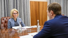 Встреча Виктории Абрамченко  с главой Республики Хакасия Валентином Коноваловым
