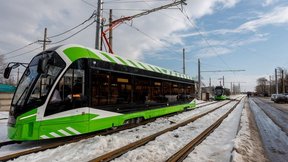 В Курской области запущено движение новых трамвайных вагонов