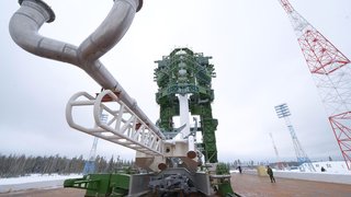 Строящийся стартовый комплекс ракеты-носителя «Ангара» на космодроме Плесецк