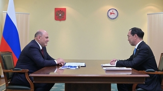 Беседа Михаила Мишустина с Главой Республики Саха (Якутия) Айсеном Николаевым