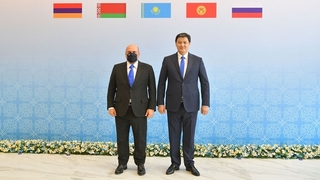 Михаил Мишустин с Премьер-министром Киргизской Республики Улукбеком Мариповым