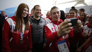 Встреча с тренерами и студентами-членами спортивной сборной команды России
