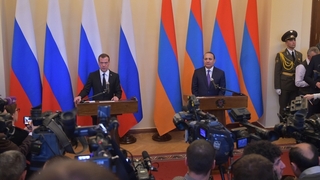 Заявления Дмитрия Медведева и Овика Абраамяна для прессы