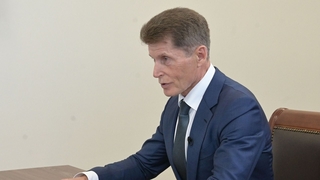 Губернатор Приморского края Олег Кожемяко на встрече с Михаилом Мишустиным
