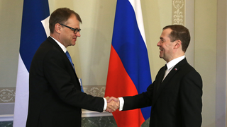 Беседа Дмитрия Медведева с Премьер-министром Финляндии Юхой Сипилей