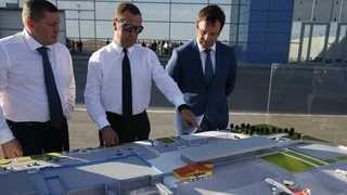 Осмотр строящихся объектов международного аэропорта Волгоград