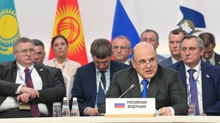 Михаил Мишустин на заседании Евразийского межправительственного совета в расширенном составе