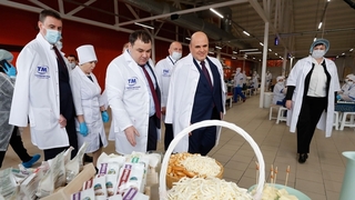 Посещение молочного завода «Тамбовский», осмотр продукции цеха производства сыров