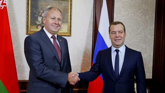 Встреча с Премьер-министром Белоруссии Сергеем Румасом