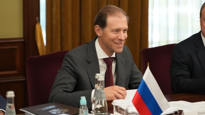 Denis Manturov at the meeting with Advisor to the Indian Prime Minister Ajit Doval