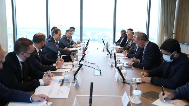 Денис Мантуров на встрече с Министром промышленности, рудников и торговли Ирана Фатеми Амином