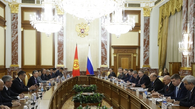 Встреча Михаила Мишустина с Президентом Киргизской Республики Садыром Жапаровым