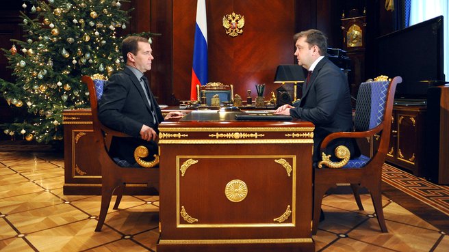 Рабочая встреча с губернатором Тверской области Андреем Шевелёвым