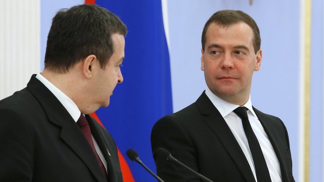 Совместная пресс-конференция Дмитрия Медведева и Ивицы Дачича