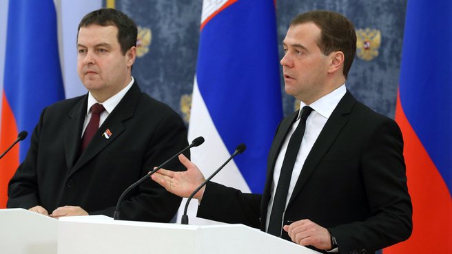 Совместная пресс-конференция Дмитрия Медведева и Ивицы Дачича