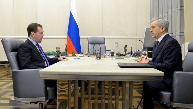 Рабочая встреча с губернатором Белгородской области Евгением Савченко