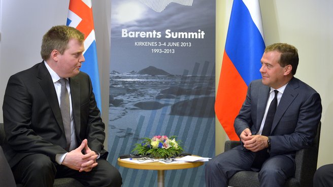 Встреча с Премьер-министром Исландии Сигмундуром Давидом Гуннлейгссоном