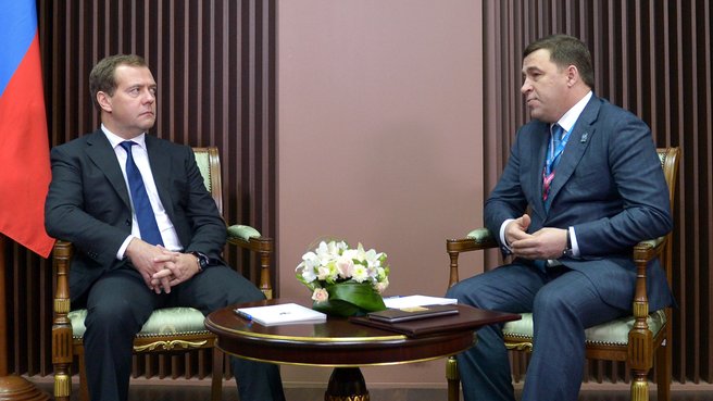 Беседа с губернатором Свердловской области Евгением Куйвашевым