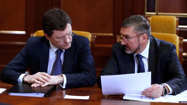 Minister of Energy Alexander Novak and Head of the Federal Tariff Service Sergei Novikov