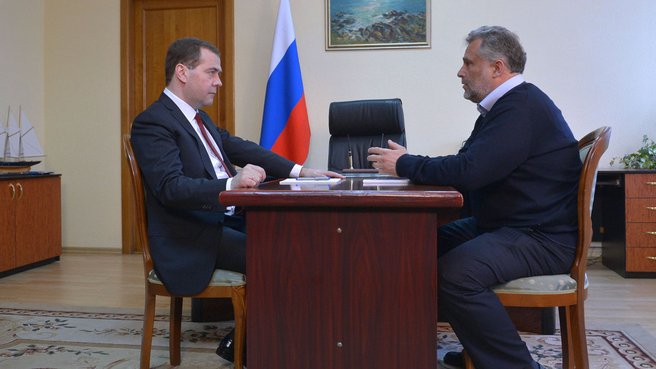 Рабочая встреча с исполняющим обязанности главы Севастополя Алексеем Чалым