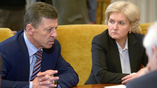 Deputy Prime Ministers Dmitry Kozak and Olga Golodets