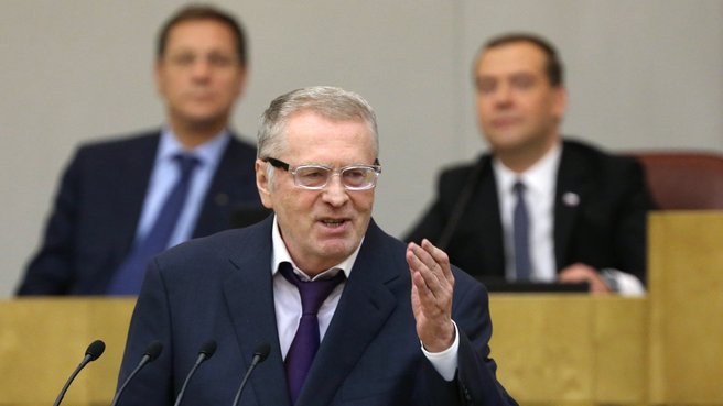 Remarks by Vladimir Zhirinovsky, head of the Liberal Democratic Party parliamentary group