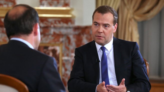 Dmitry Medvedev gave an interview to Sergei Brilev’s programme Vesti v Subbotu