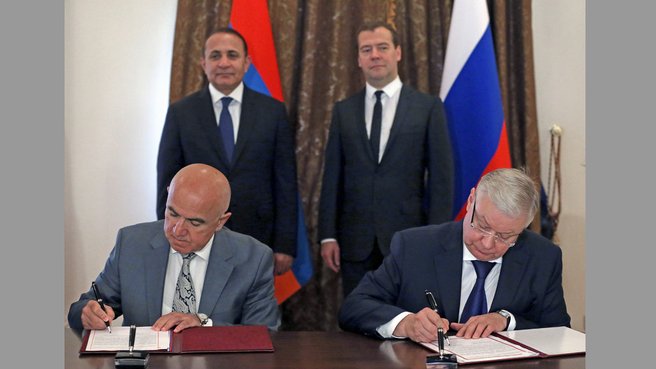 Подписание Соглашения о порядке пребывания граждан России на территории Армении и граждан Армении на территории России