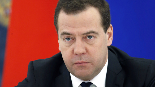 Дмитрий Медведев на заседании Правительства