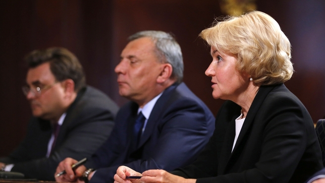 Сообщение Ольги Голодец на совещании с вице-премьерами