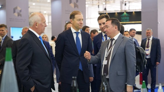 Denis Manturov visits Russian display at the World Defence Show in Riyadh