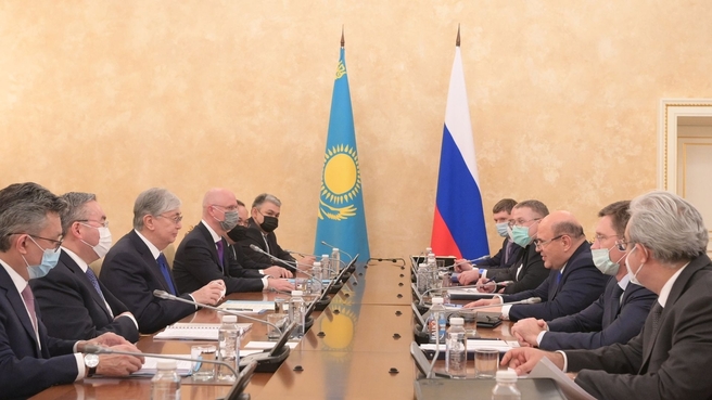 Mikhail Mishustin meets with President of Kazakhstan Kassym-Jomart Tokayev