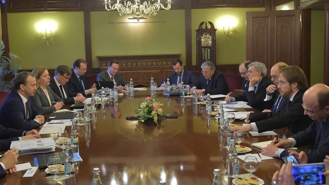 Встреча Аркадия Дворковича с министром иностранных дел Италии Анджелино Альфано