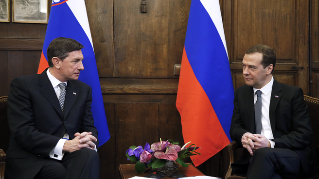 Dmitry Medvedev's conversation with President of Slovenia Borut Pahor