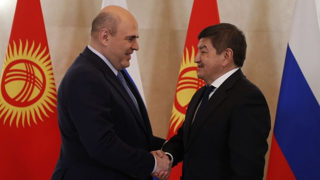 Mikhail Mishustin meets with Prime Minister and Chief of Staff of the Presidential Executive Office of Kyrgyzstan Akylbek Japarov