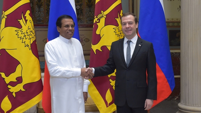 Встреча Дмитрия Медведева с Президентом Шри-Ланки Майтрипалой Сирисеной